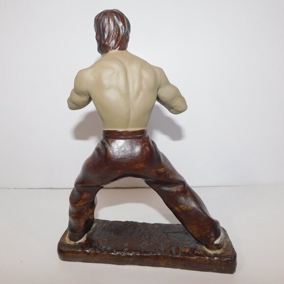Vintage  Bruce Lee 9" Ceramic Figure Figurine Sculpture Statue Kung Fu - Picture 6 of 9